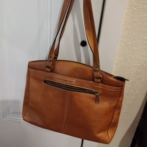 Elegant Patricia Nash Tan Leather Tote Bag